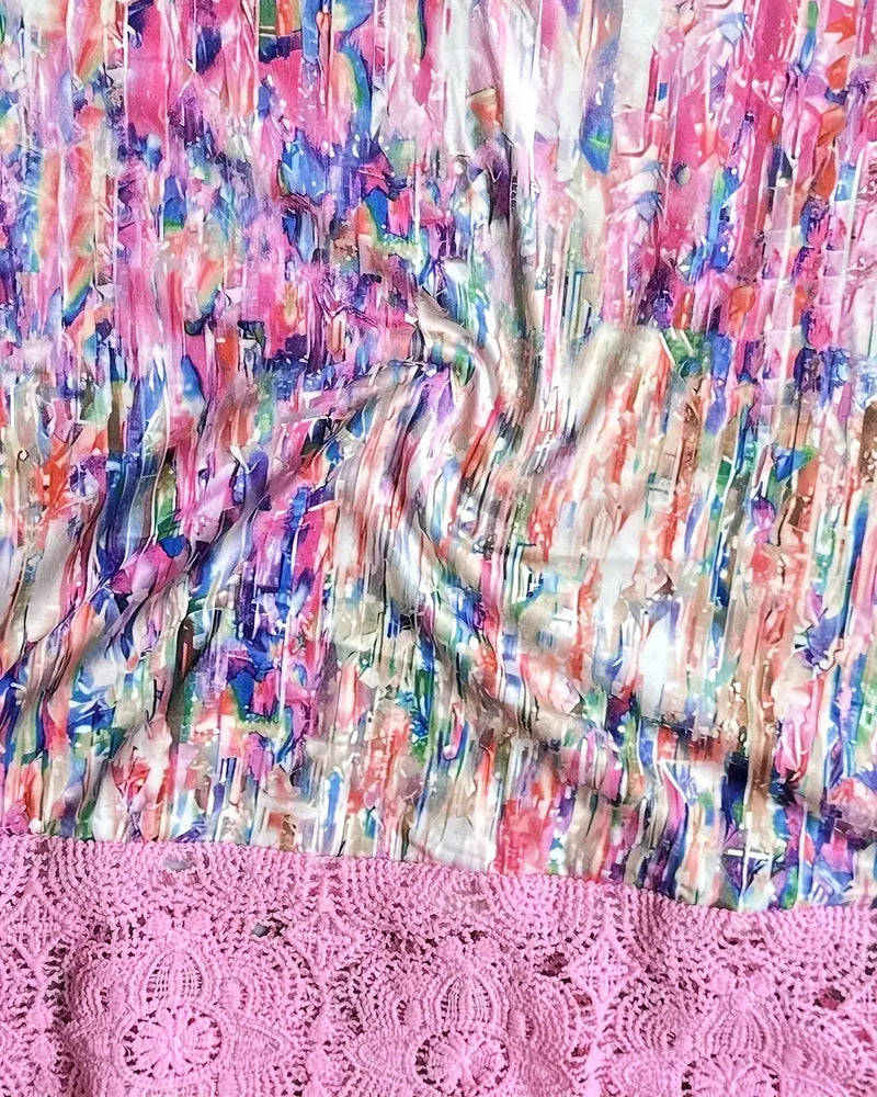 Bunte Bedruckte Mode Street Bluse