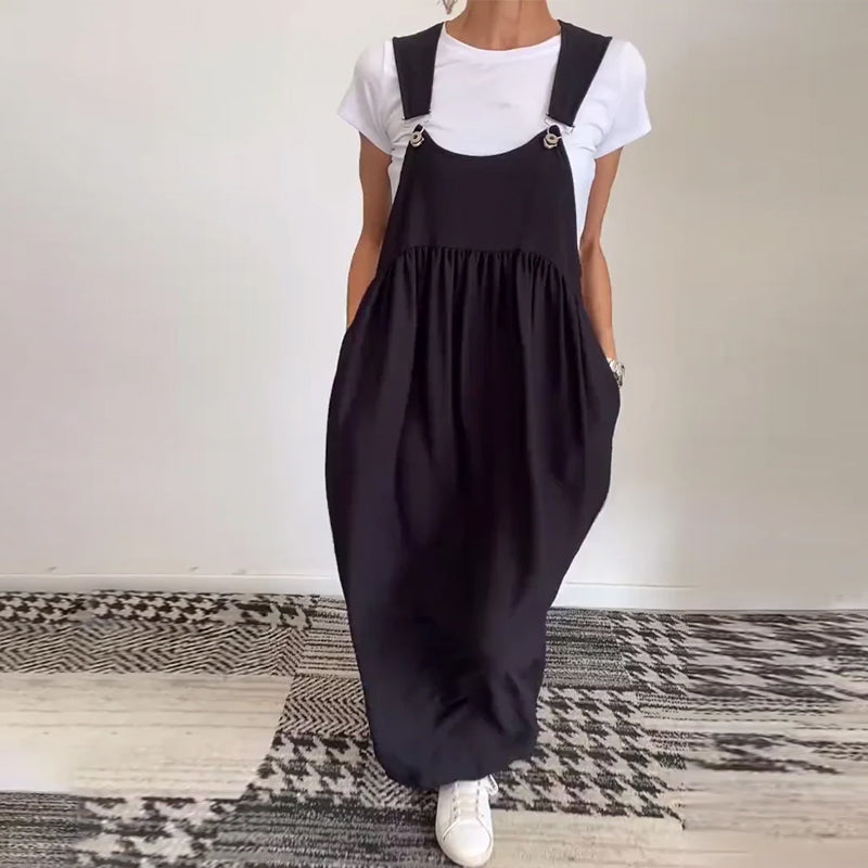 Lässiges Einfarbiges Trägerkleid