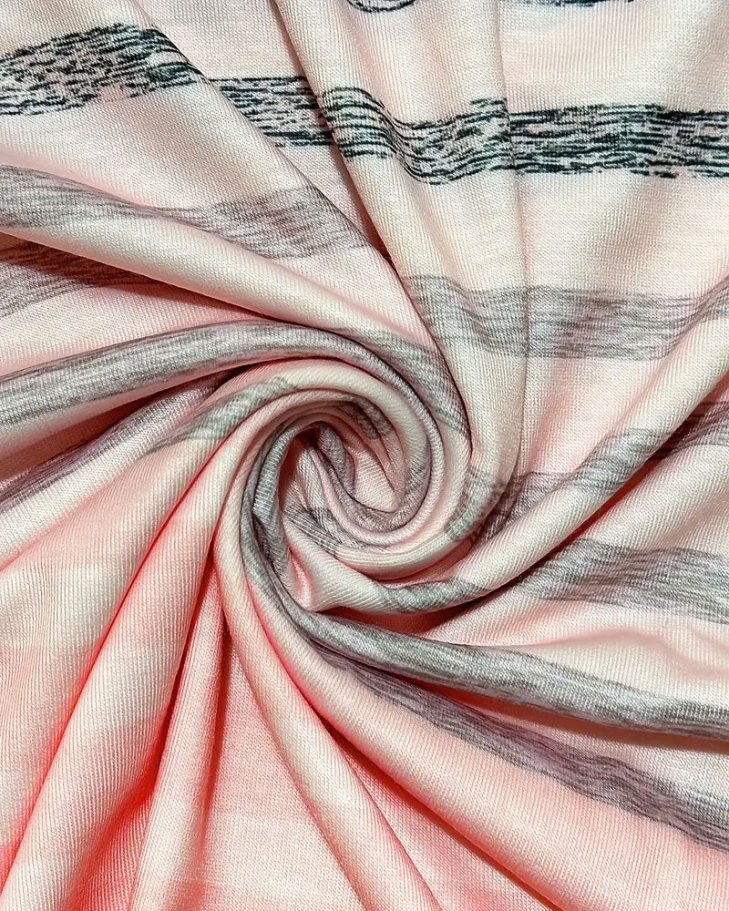 Rundhals Kurzarm Gestreiftes T-Shirt