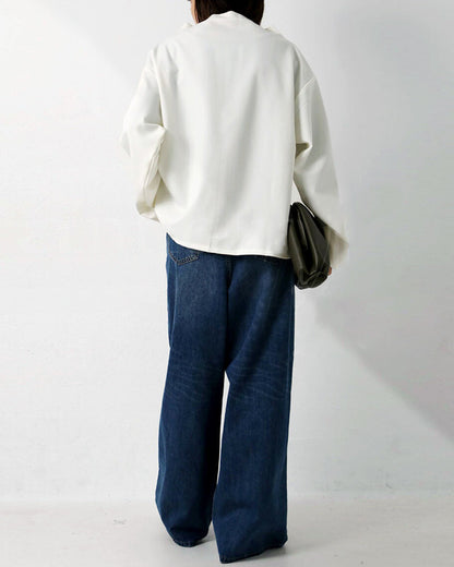 Lässige, lockere Bluse mit langen Ärmeln