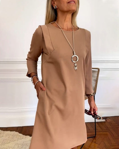 Elegantes Shift-Kleid mit langen Ärmeln
