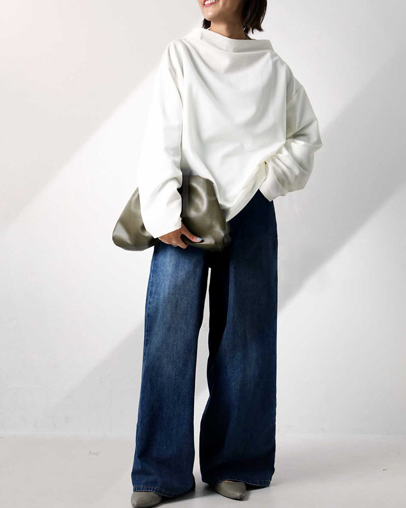 Lässige, lockere Bluse mit langen Ärmeln