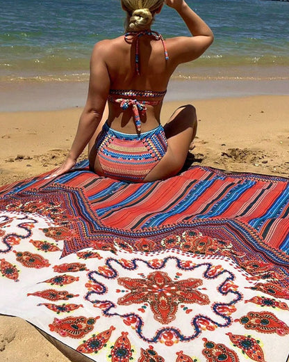 Sexy bedrucktes Badeanzug-Set