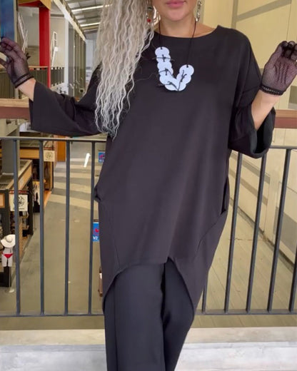 Lockeres langärmliges Oberteil