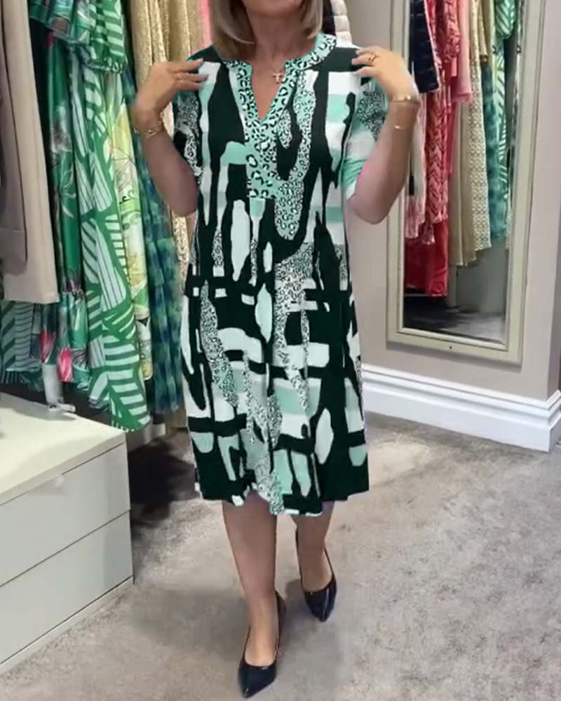 Damen Midi-Kleid im Leopardenmuster