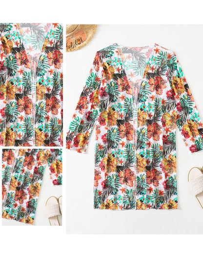 Blumenmuster Bikinis und Cover-Up