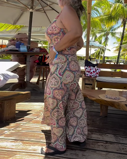 Trägerloser Herz-Urlaubsdruck-Badeanzug