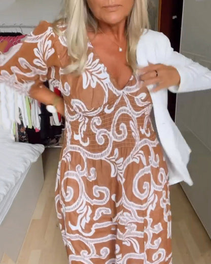 Lässiges A-Linien Kleid mit Print