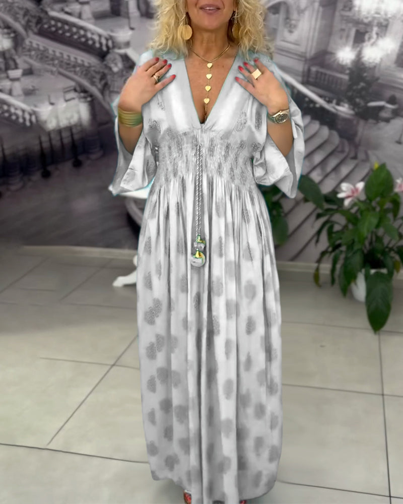 Luftiges Maxi-Kleid mit Holiday-Print