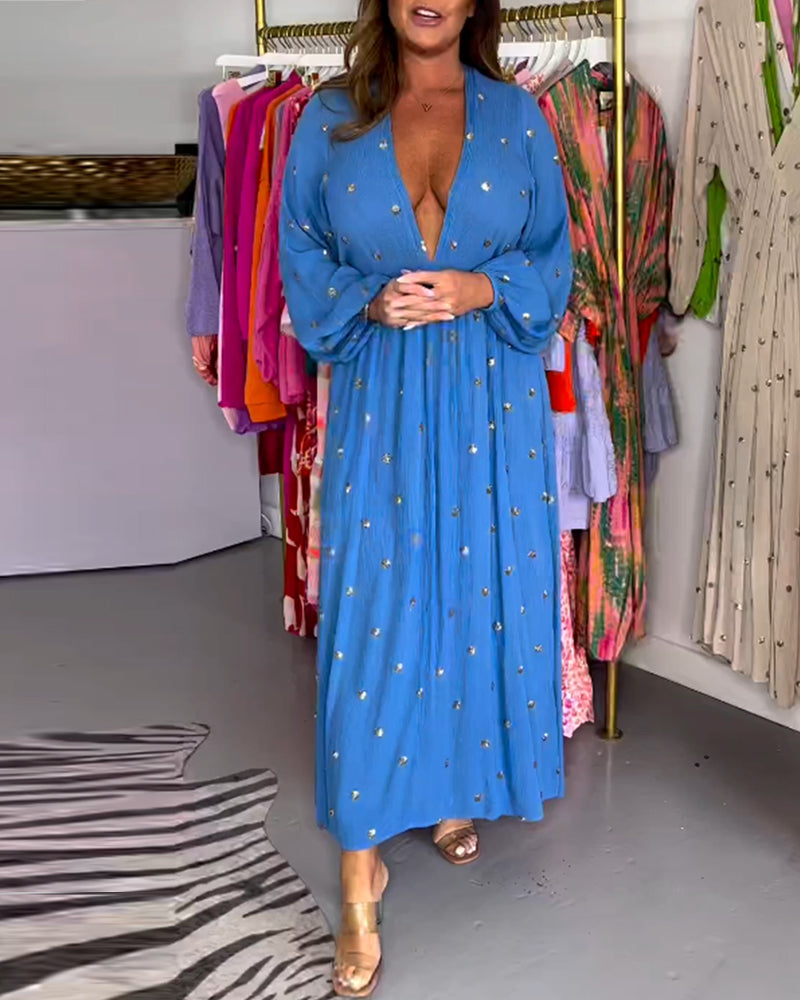 Sexy Tiefe V-Ausschnitt Kleid