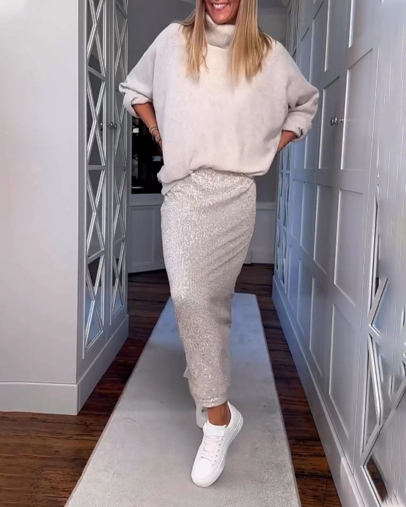 Einfarbiger einfacher Rock