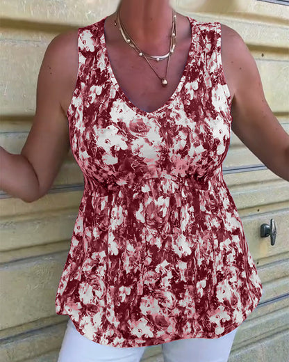 Sexy Bedrucktes Ärmelloses Tanktop