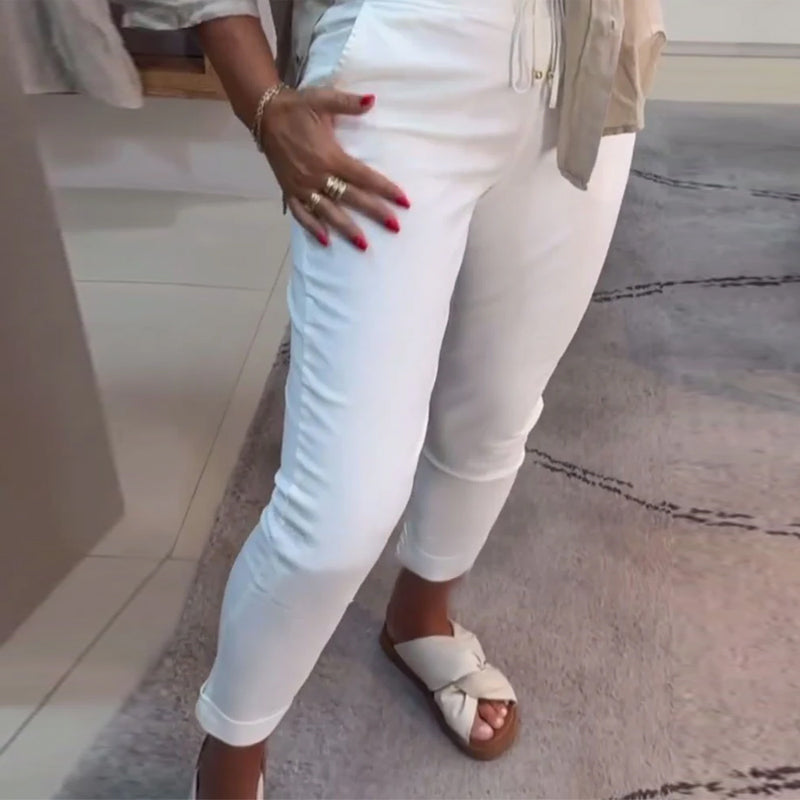 Schnürung Lässige Bleistift-Hose