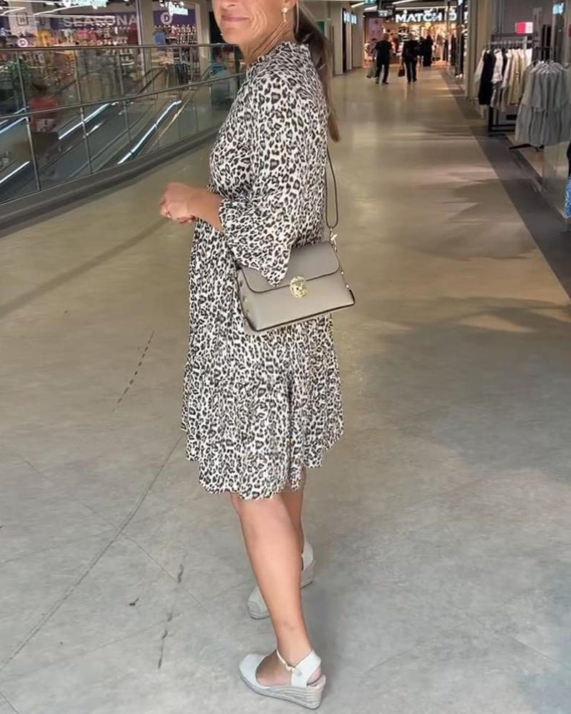Leopardenmuster Kleid