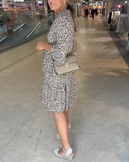 Leopardenmuster Kleid