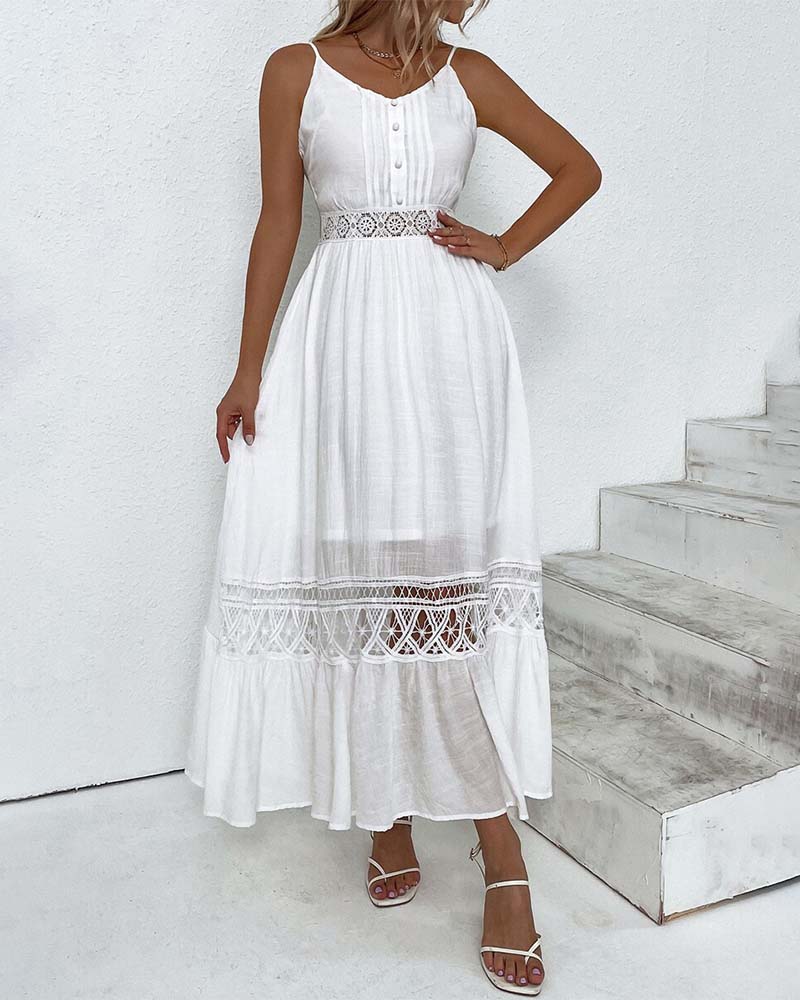 Elegantes Spitzenkleid in einfarbig