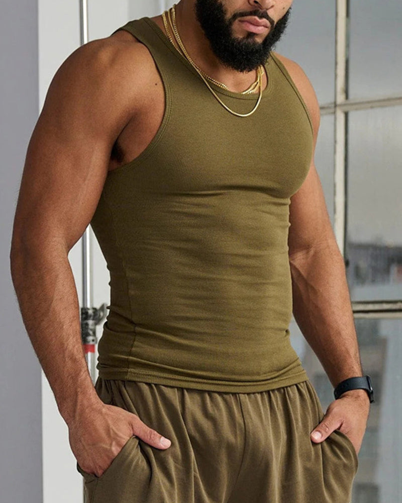 Herren ärmellose Weste in einfarbig