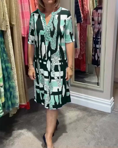 Damen Midi-Kleid im Leopardenmuster