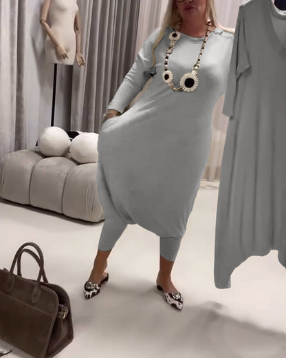 Einfarbiger Langarm-Casual-Overall