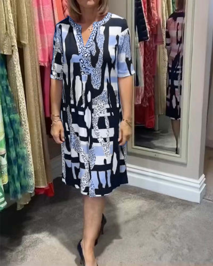 Damen Midi-Kleid im Leopardenmuster