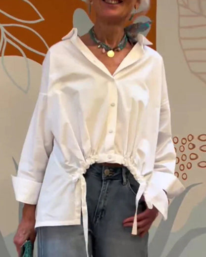 Pendeln einfarbiger Revers-Top