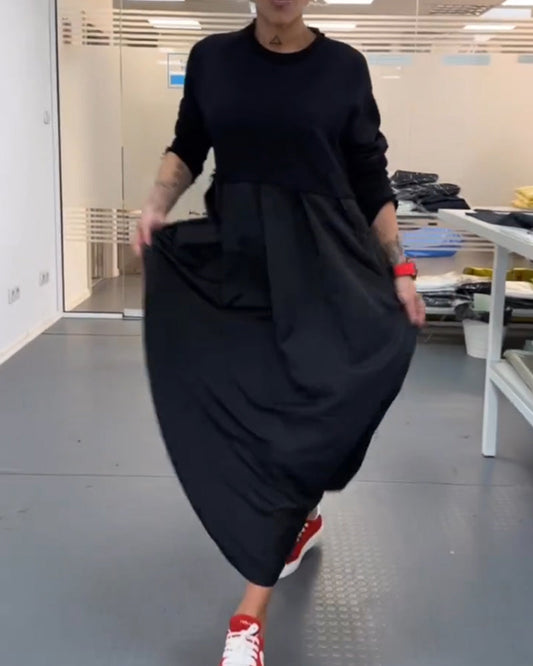 Maxi Einfarbiges Freizeitkleid