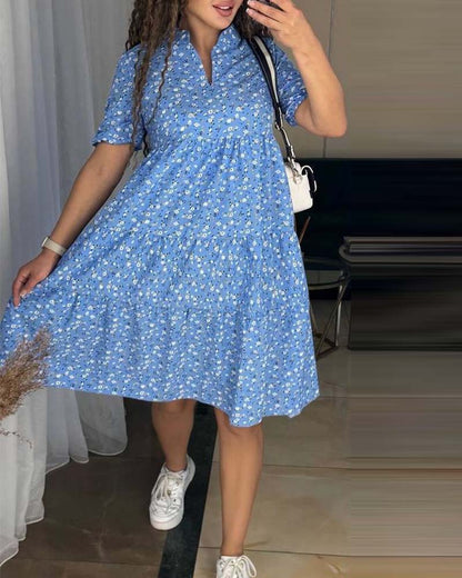 Luftiges florales Freizeitkleid