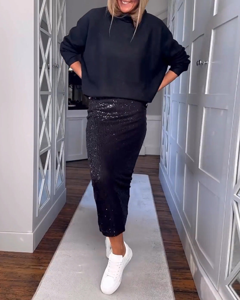 Einfarbiger einfacher Rock