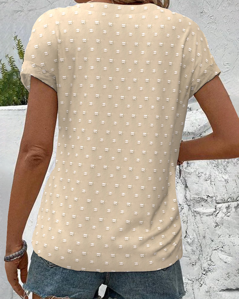 Blaue Bluse mit Drop Shoulder