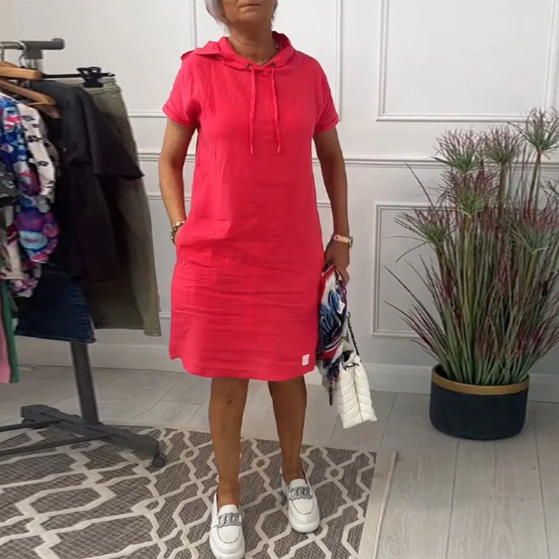 Einfarbige, runde Halsausschnitt, plissierte Bluse