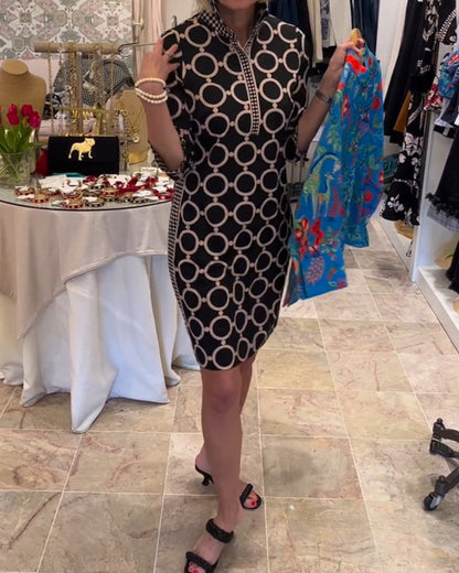 Damen Polka Dot Kleid