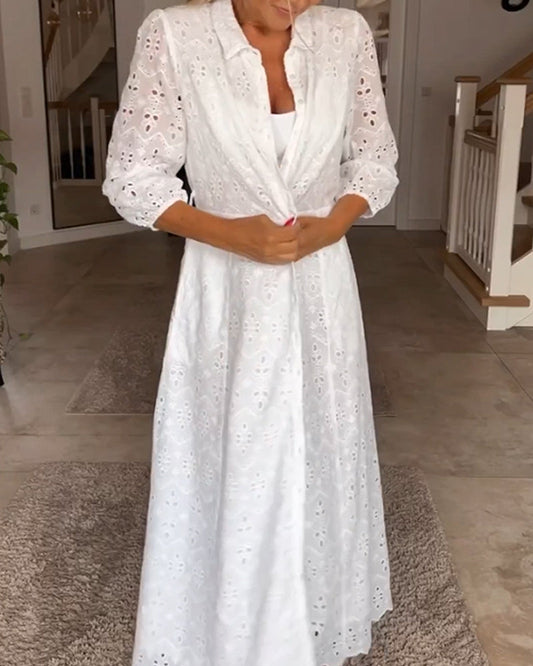 Schickes Midi-Kleid mit 3/4-Ärmeln