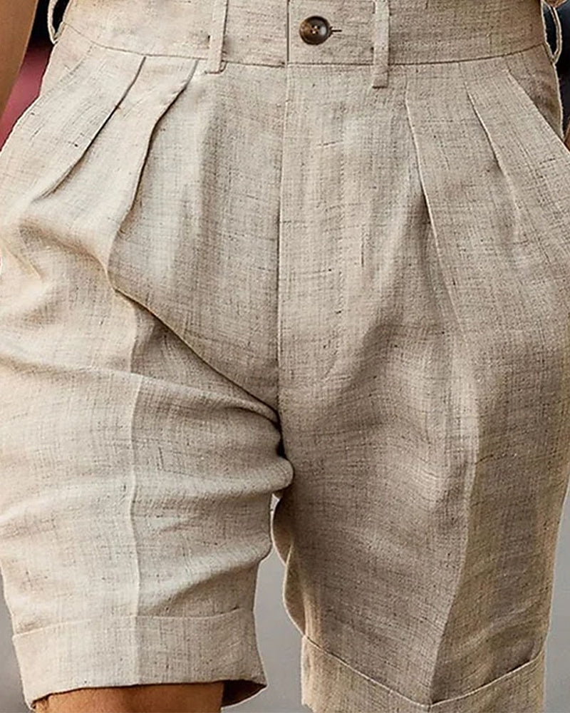 Einfärbige Baggy-Shorts