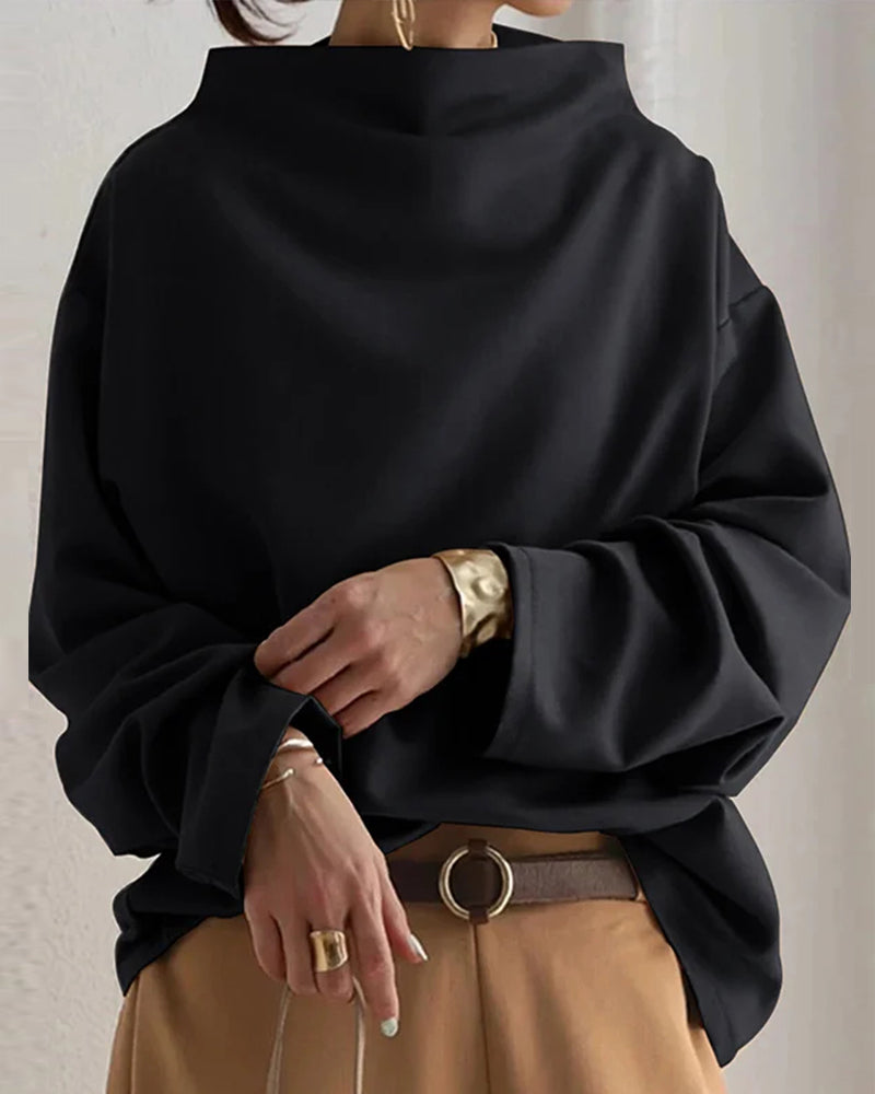 Lässige, lockere Bluse mit langen Ärmeln