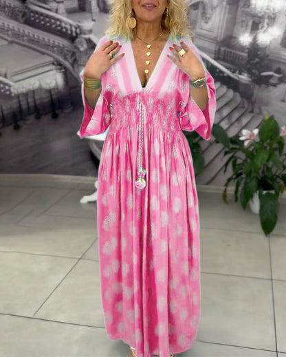 Luftiges Maxi-Kleid mit Holiday-Print