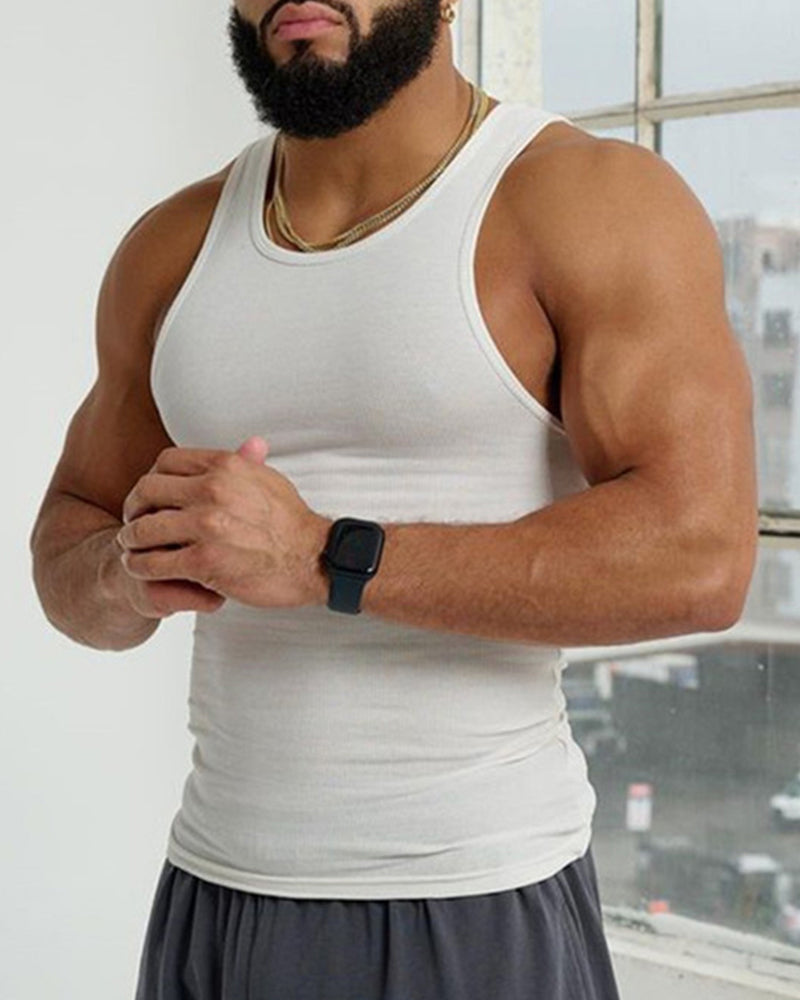 Herren ärmellose Weste in einfarbig