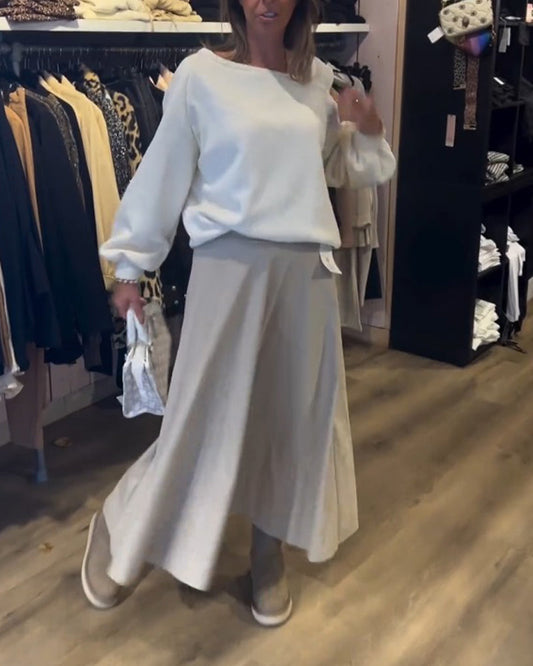 Kalte Schulter Einfaches Sweatshirt