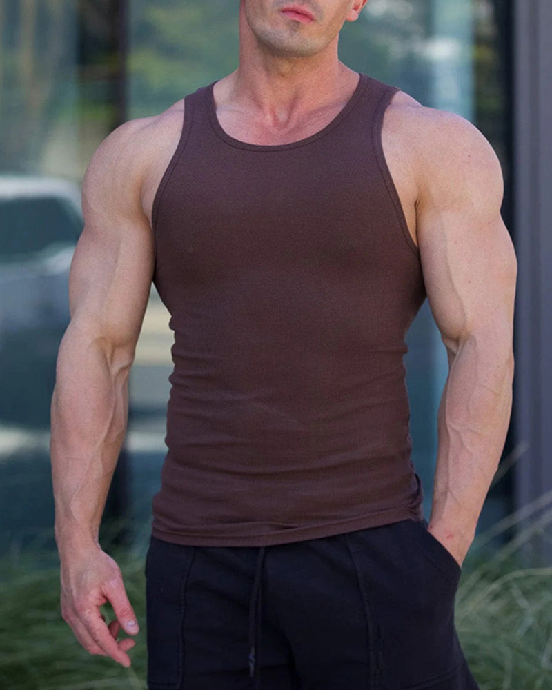 Herren ärmellose Weste in einfarbig