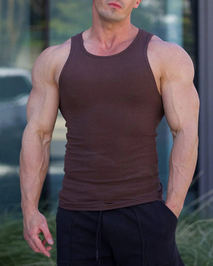 Herren ärmellose Weste in einfarbig