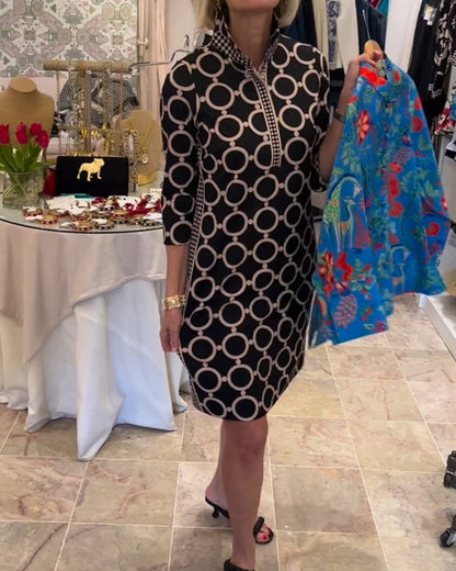 Damen Polka Dot Kleid