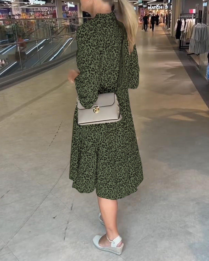 Leopardenmuster Kleid