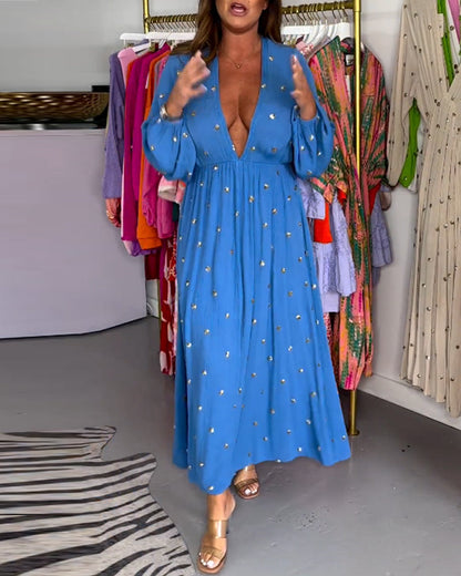 Sexy Tiefe V-Ausschnitt Kleid