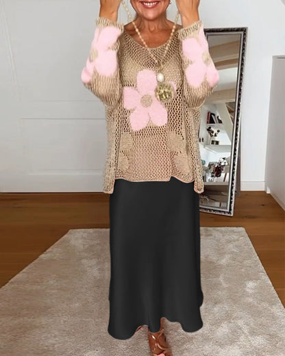 Eleganter einfarbiger Faltenrock