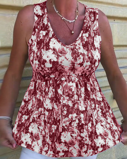 Sexy Bedrucktes Ärmelloses Tanktop