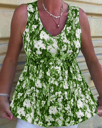 Sexy Bedrucktes Ärmelloses Tanktop