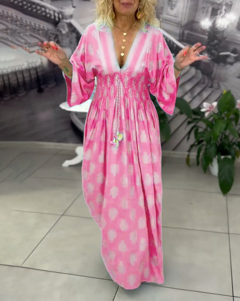 Luftiges Maxi-Kleid mit Holiday-Print