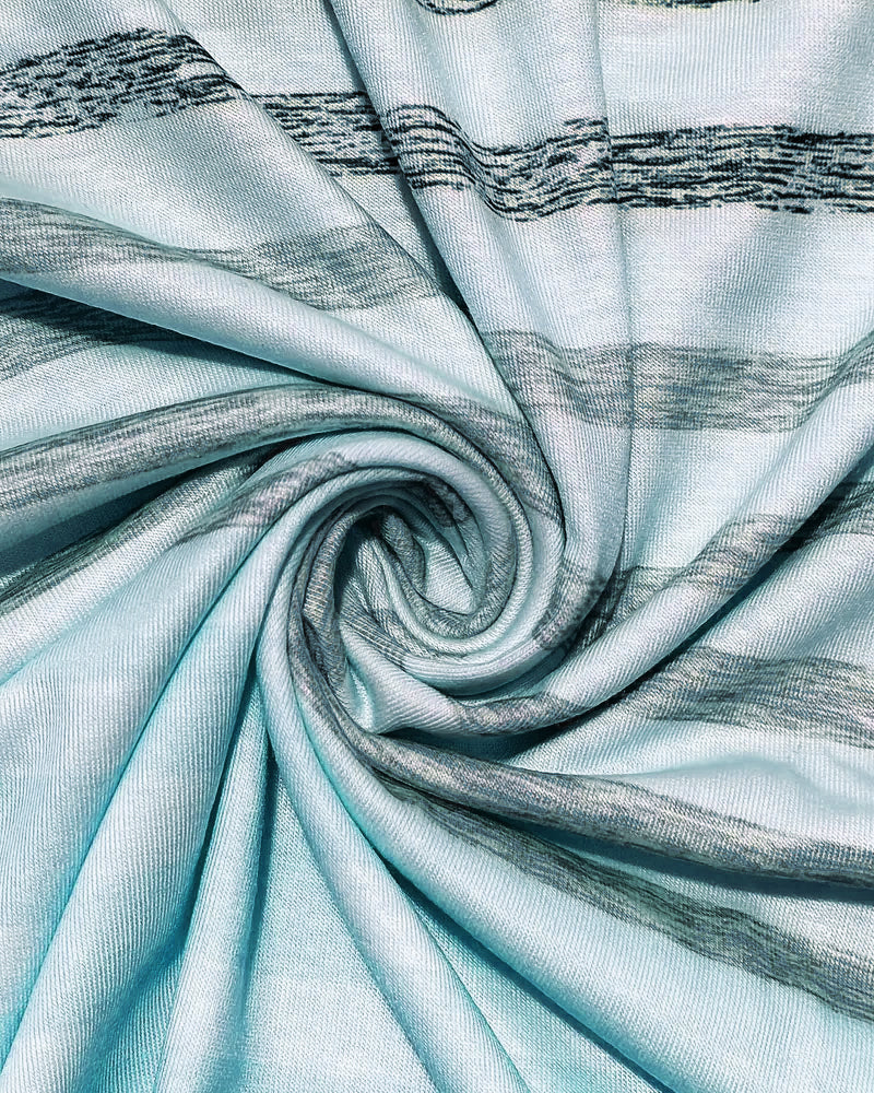 Rundhals Kurzarm Gestreiftes T-Shirt