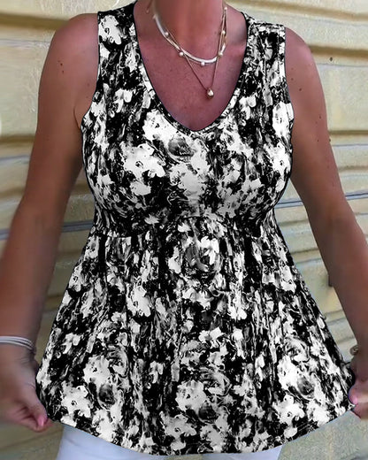 Sexy Bedrucktes Ärmelloses Tanktop