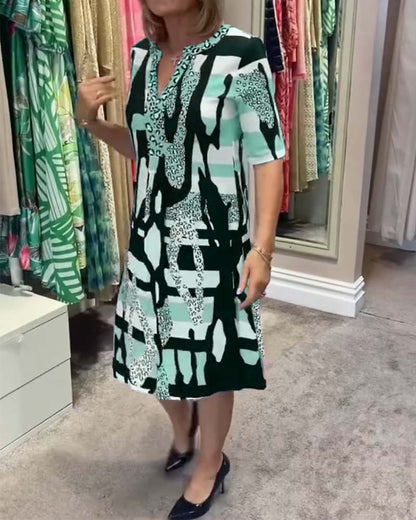 Damen Midi-Kleid im Leopardenmuster