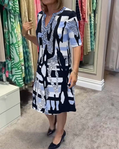 Damen Midi-Kleid im Leopardenmuster